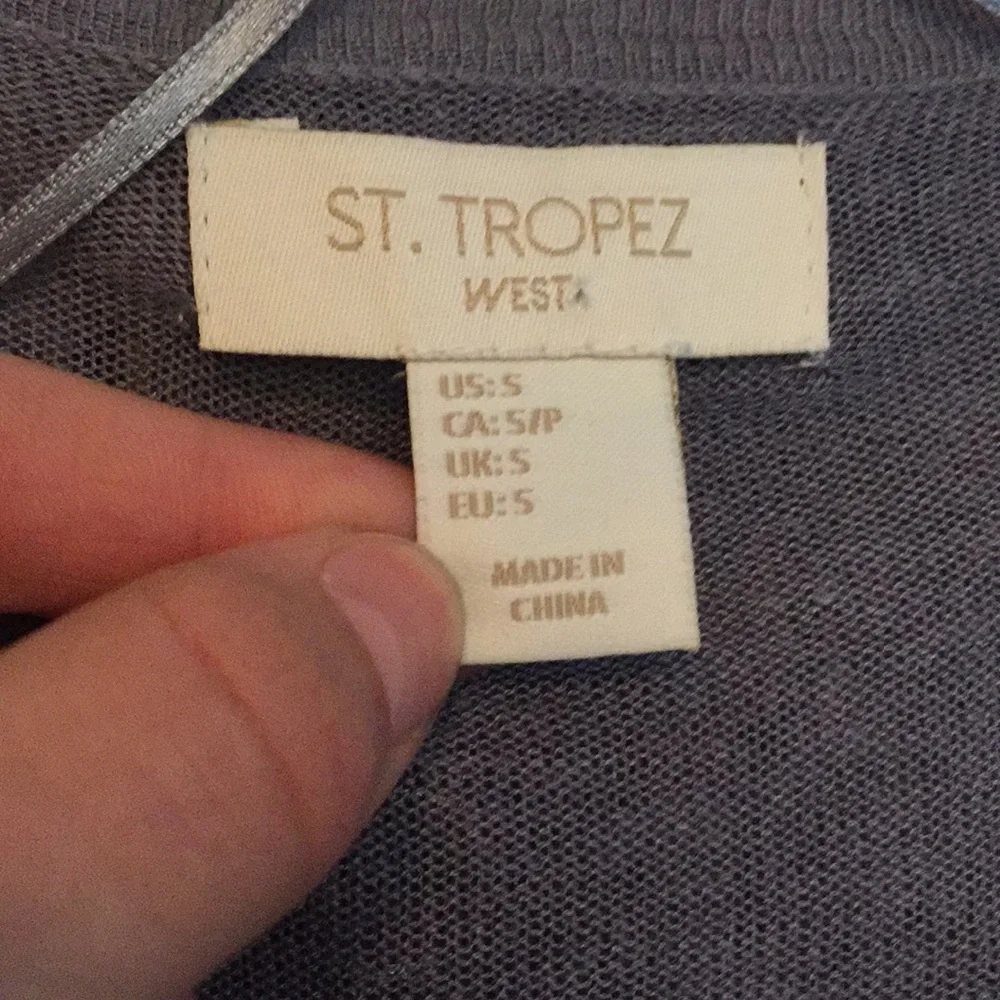 St. Tropez West navy grey cardigan!
